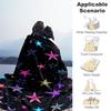 1pc Stars Galaxy Outdoor Flannel Blanket Soft Warm All-Season Throw for Sofa Bed Car Camping Office, Cozy Gift Idea1129S
