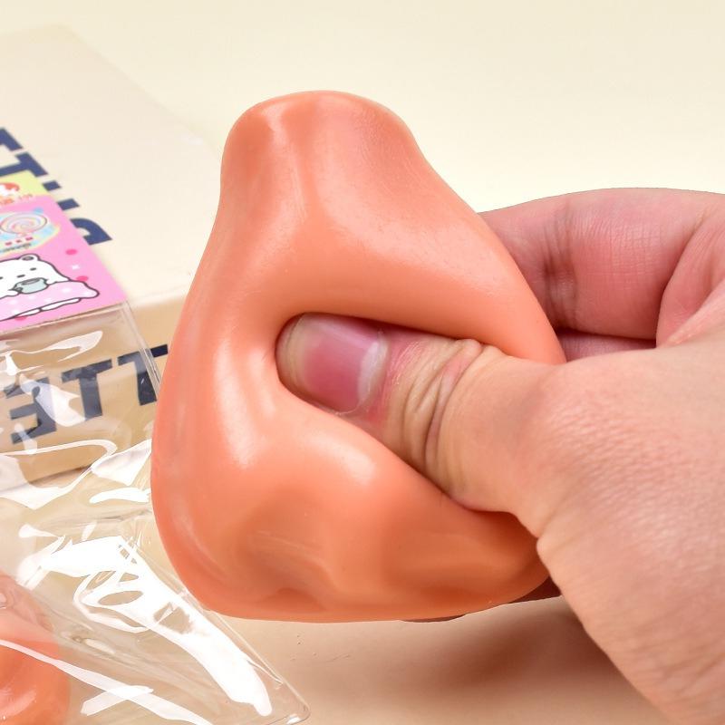 Grappig Pukken Popper Knijpspeeltje Squishy Neus Herbruikbaar Laag Terugkaatsend Fidget Speelgoed Angstverminderend Anti-stress Speelgoed voor Vrienden