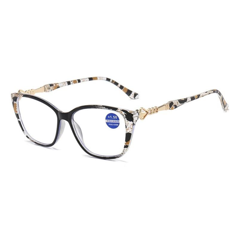 Vintage HD Reading Glasses Fashion Large Frame Women Presbyopia Anti Blue Light Far Sight Glasses