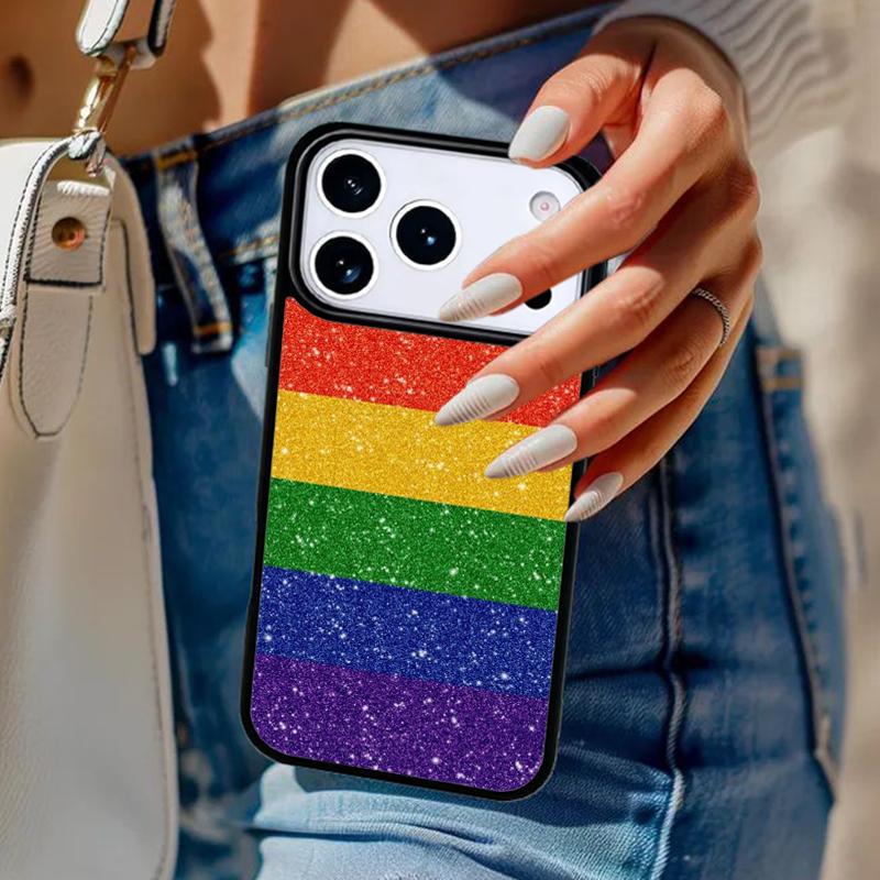 Gay Pride Flag LGBT soft Phone Case For iPhone 17 Air 14 15 13 12 Max Cover For Apple 14 15 16 16e 11 Pro Max Plus Coque