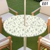 Round Table Cover Waterproof Oil-Proof Tablecloth Elastic Kitchen Dining Wedding Party Table Cover Outdoor Courtyard Home Decor