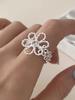 Geometric Handmade Irregular Flower Open Rings For Women Fashion New Jewelry Gift Party Daily Wholesale Anillos