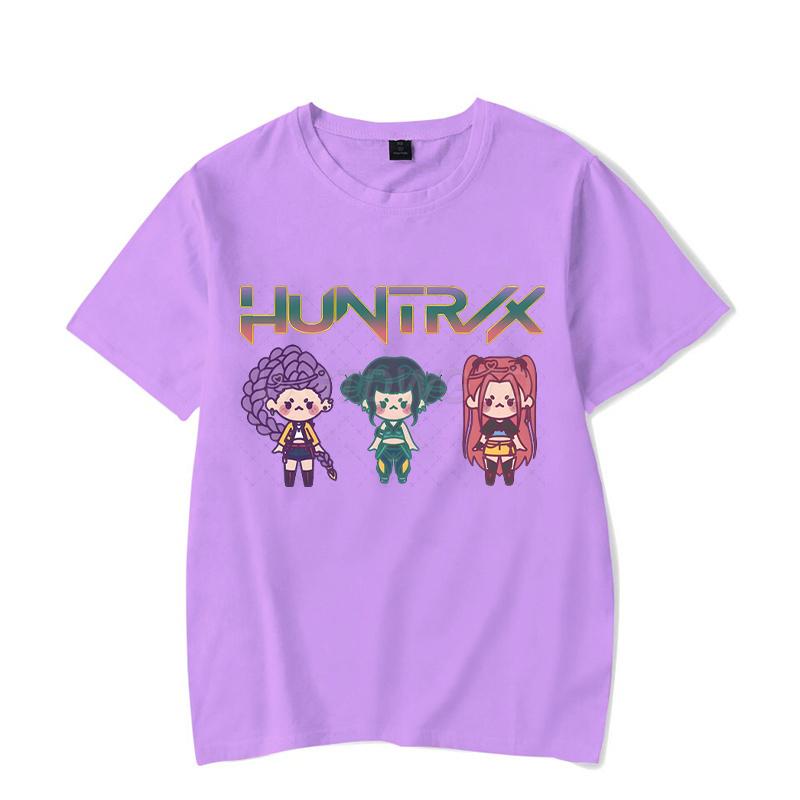 Women Crewneck Tshirt KPop Demon Hunters Graphic Rumi Tees Men Women Korean Anime Y2K Tops Funny KPop Demon Hunters Tshirts