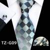 Plaid Formal Wear Men'S Tie Pocket Towel Cuff Three-Piece Set