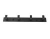 Wall Towel Rack With 4 Hooks - Black