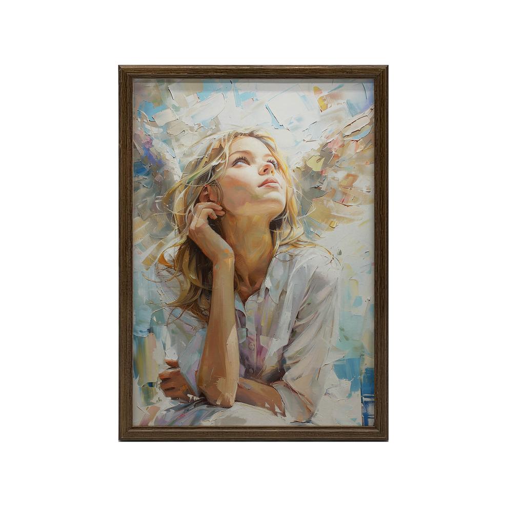 Plakat Piękno Myśli Anioła Plakat Piękno Myśli Anioła, 30X40 Cm, Rama Aluminiowa Czarna, Papier Matowy 230 Gsm