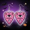 Gift for Halloween Lovers 1 Pair 2D Acrylic Earrings Women, Spooky Pumpkin Skull Trendy Cartoon Jewelry Black Cat Dangle Drop Earrings, Holiday Gifts
