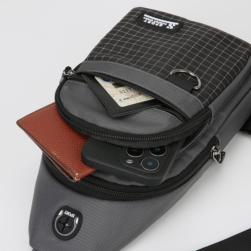 Wielofunkcyjna męska torba na klatkę piersiową Outdoorowa torba sportowa na rower Crossbody Wodoodporna torba na ramię dla dojeżdżających