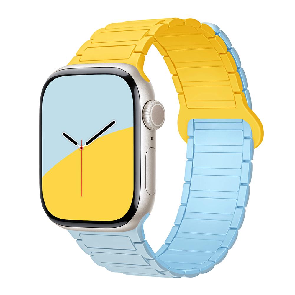 Magnetic Silicone Strap for Apple Watch Band Ultra 2/3 49mm 44mm 40mm 42mm 46mm 41mm 45mm Bracelet IWatch Series 11 10 9 8 7 6 SE 5 4 Correa