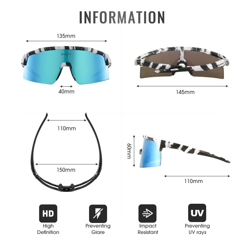 Cycling Sunglasses Pochromic Cycling Glasses Man UV400 Bicycle Eyewear MTB Eyepieces Outdoor Polarized Bike Goggles