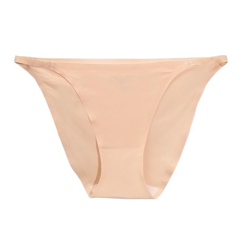 Women S Low Waist Seamless Thin Strap Bikini Underwear Antibacterial Cotton Crotch Plus Size
