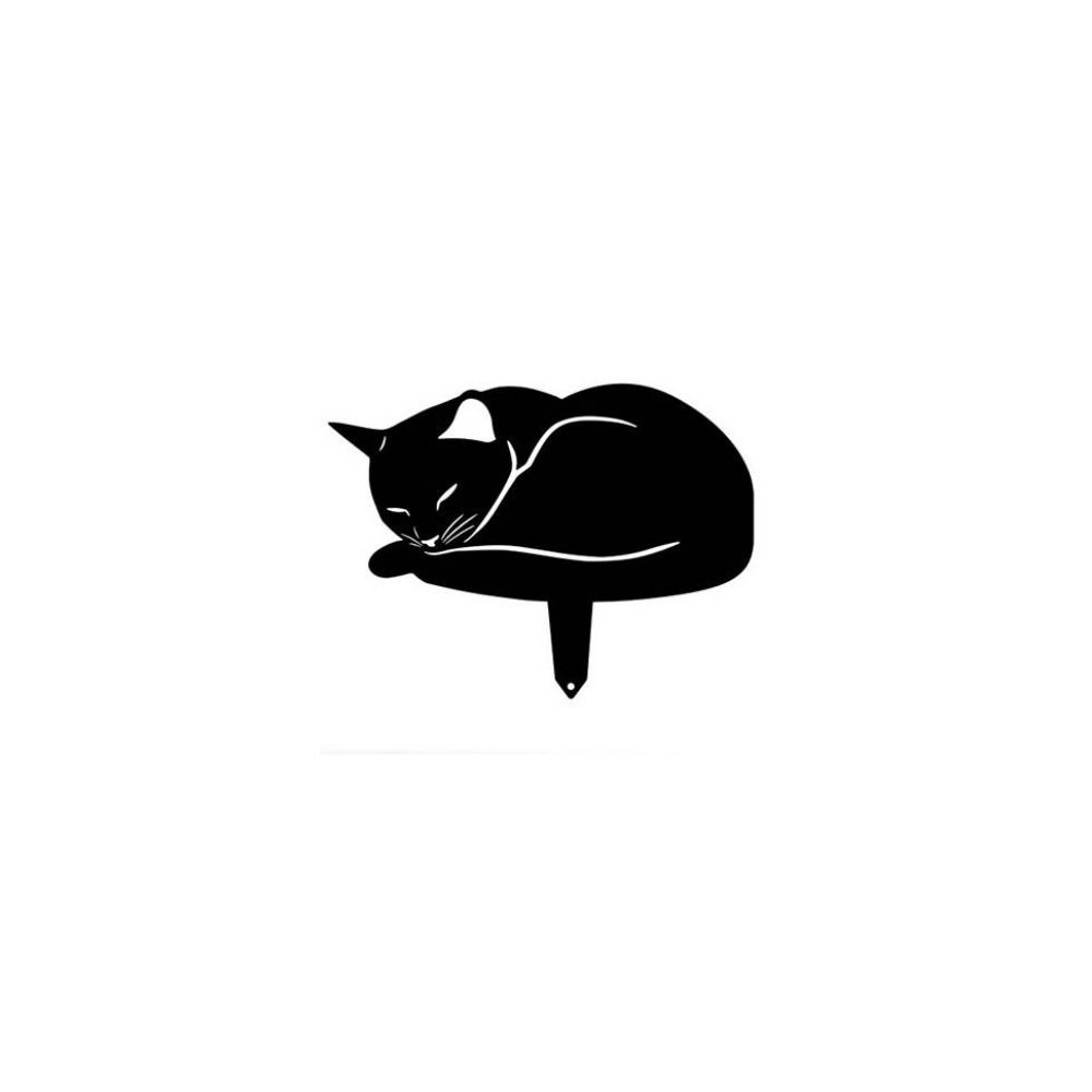 Durable Cat Metal Statues Iron Art Garden Cat Ornaments 6-style Cat Garden Stakes  Lawn Decor