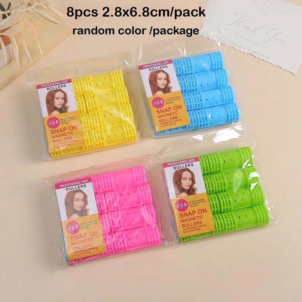 New Hair Curler Plastic Self-adhesive Hair Curlers Lazy Air Bangs Curling Tube Eight-character Bangs Curling Hairdressing Tools
