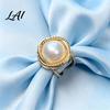 Elegant Pearl Scarf Buckle Alloy Silk Ring with Faux Pearls Clip Rings for Women Exquisite Gift Her Round Clip Retro Holder Dresses And Shirts