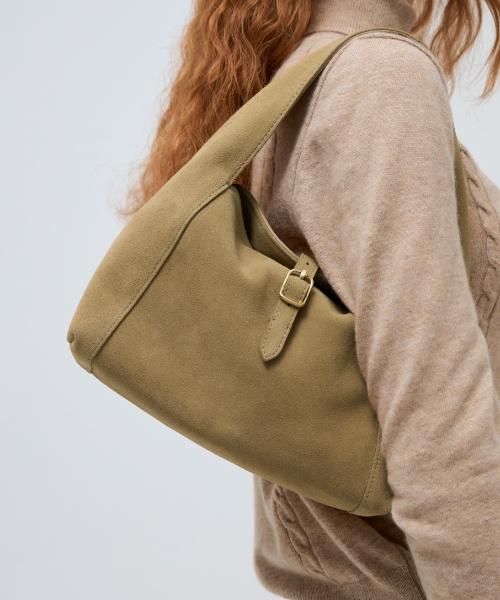 Depound Suede Mini Buckle Bag [Beige]