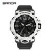 Sanda Youth Fashion Luminous Waterproof Shockproof Alarm Men's Watch