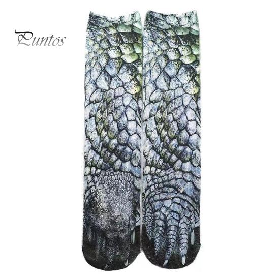 Washable Socks 1 Pair Long 3D Cartoon Animal Paw Print Athletic Soft Comfortable Stretchy Machine Indoor Outdoor