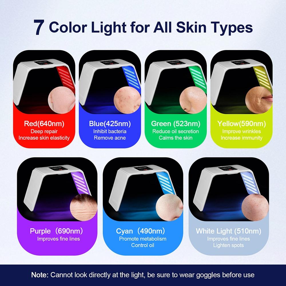 7 Colors LED Mask Face&Body Salon SPA Lamp Skin Moisturizing Rejuvenation  Anti Wrinkle Beauty Skin Care Equipment