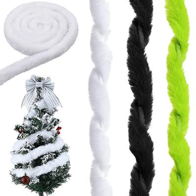 2M Christmas Tree Decor Home Decoration Sewing Costume DIY Trimming Fabric Faux Fur Ribbon Tapes