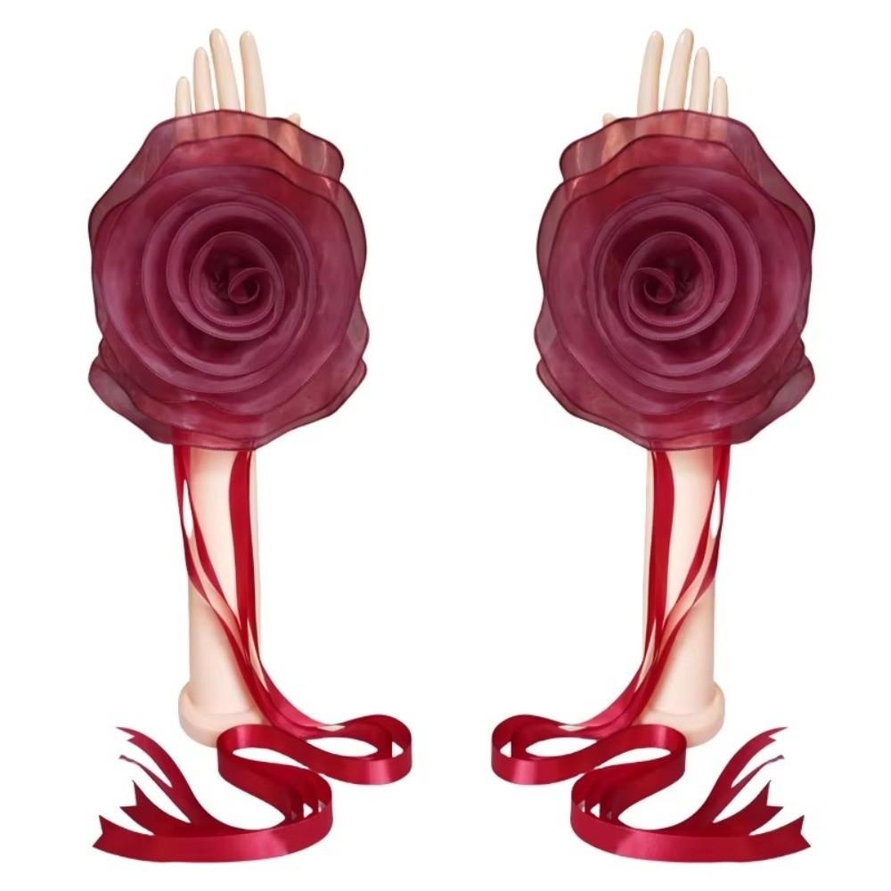 Wrist Strap Modern Dance Hand Sleeve Stereo Flower Latin Dance Accessories  Samba Dance