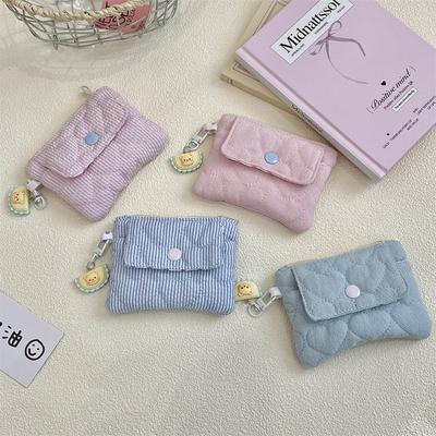 Cute and Compact Card Bag, Change Bag, Snapbutton Zipper Storage Bag, Multifunctional Finishing Bag, ID Card Bag.