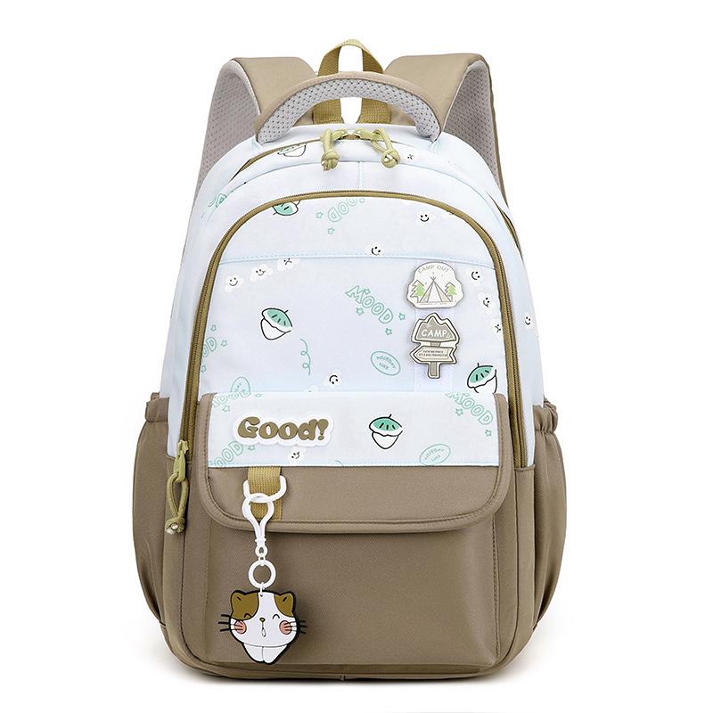 School bag for girls, new models for primary school students to reduce the burden, junior high school school bag, large-capacity backpack