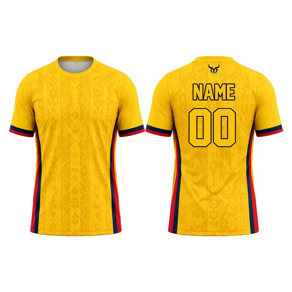 2026 New Colombia Custom Name Number Soccer Jersey Men's Outdoor Sports Quick Dry Breathable T-Shirt Unisex Casual O-neck Tops
