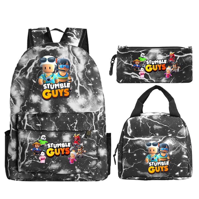 Game Merchandise Printed Children's Schoolbag Set Casual Backpack Three-piece Set