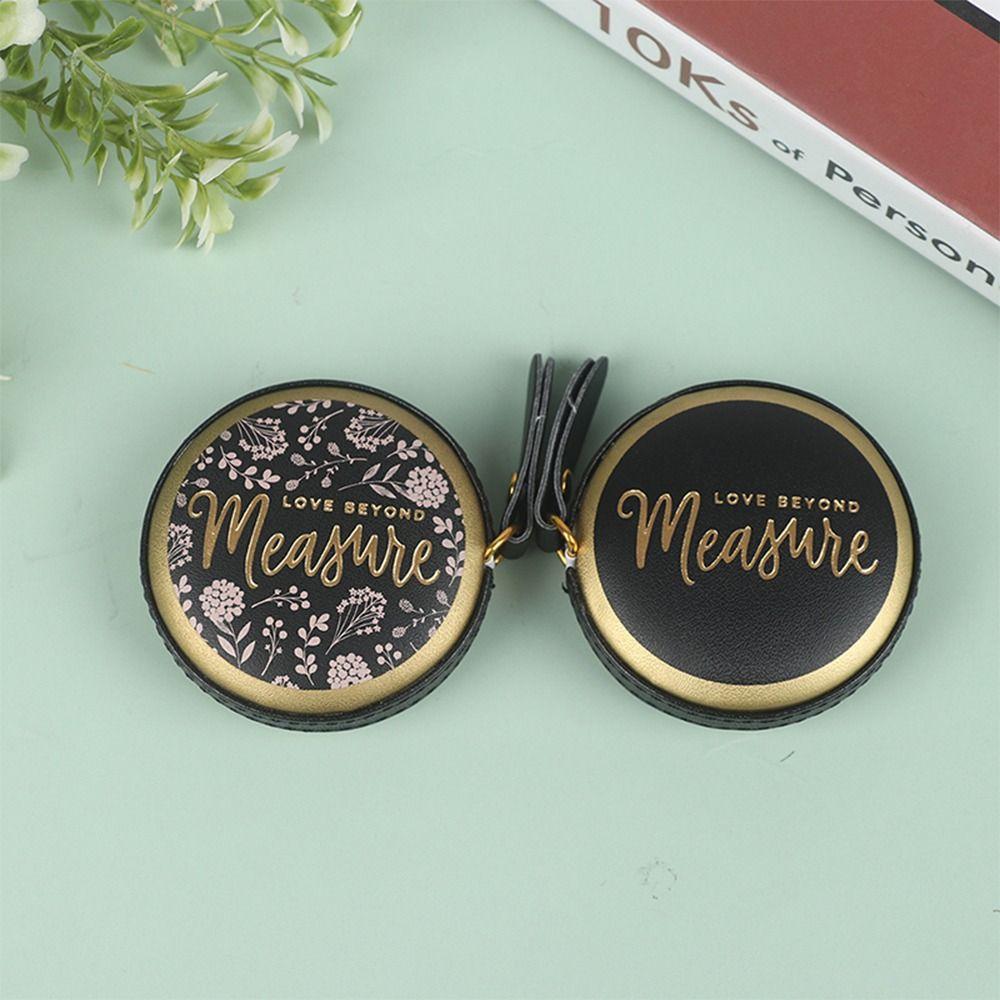 Portable Retro 1.5m Measure Ruler Mini PU Leather Tape Measure Centimeter Inch Roll Tape