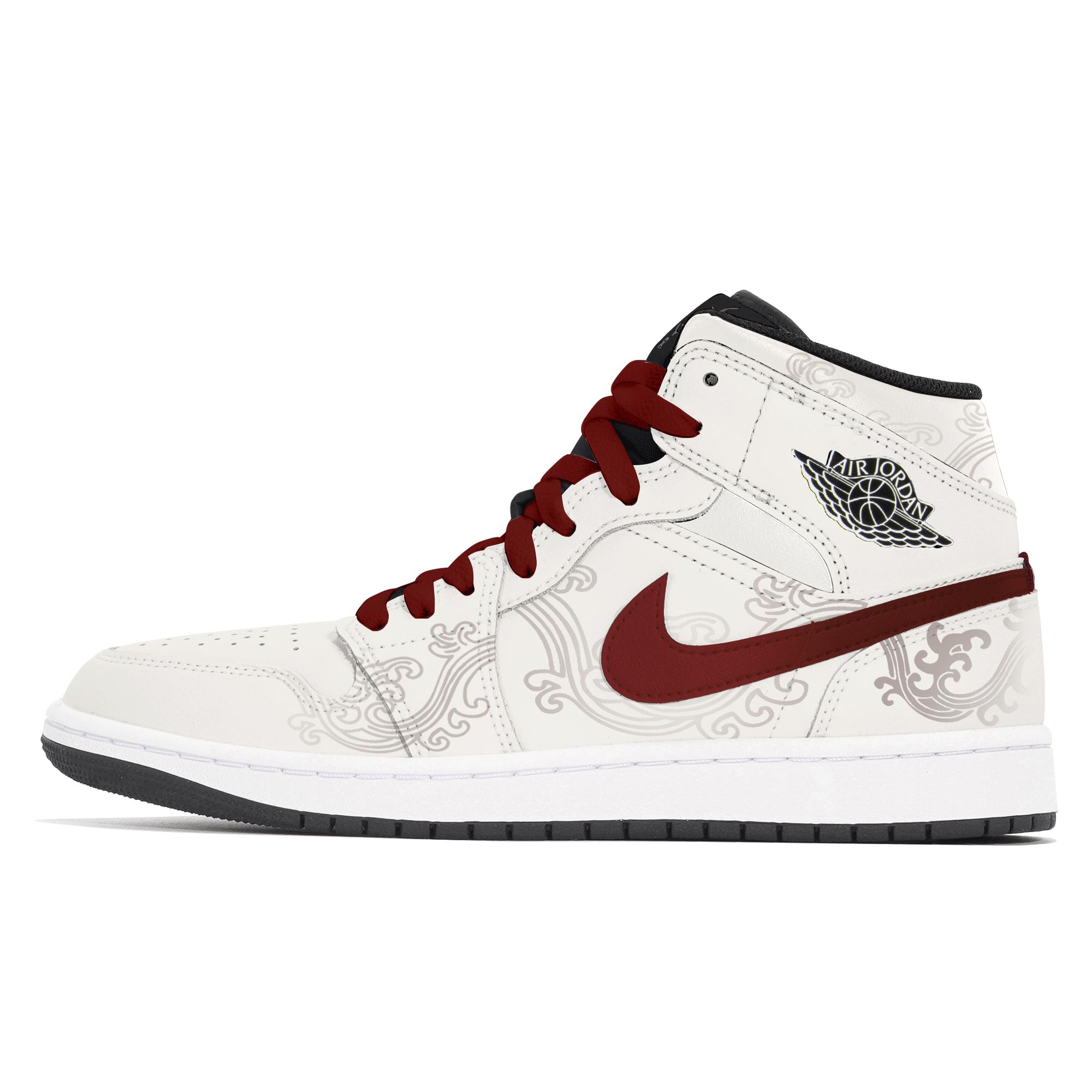 

Jordan Air Jordan 1 Dust Gripper, Classic, Soaring Through Clouds Abrasion Resistant Abrasion Resistant Mid top DQ8426-001(Team496-) 44.5