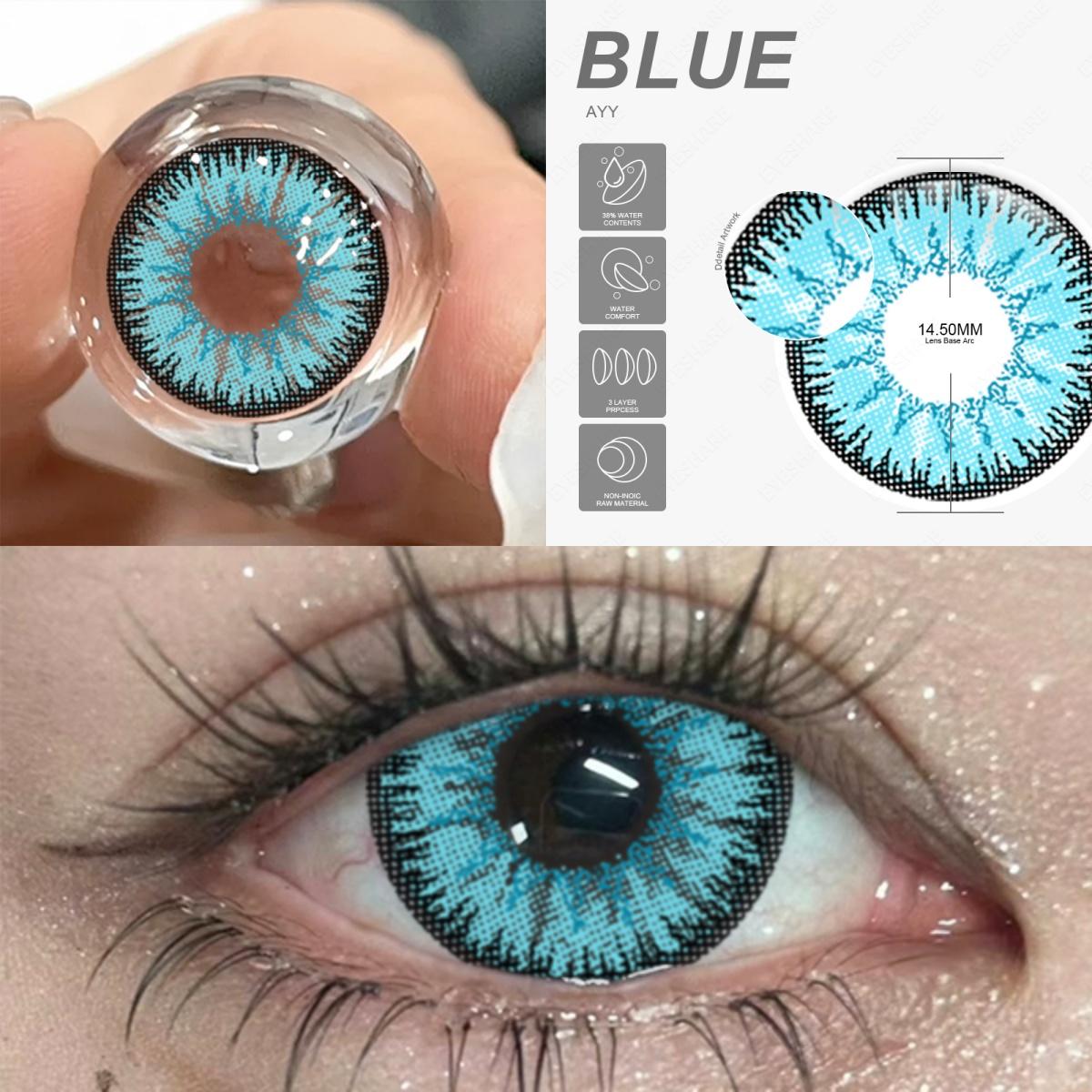 

EYESHARE Модные Цветные Контактные Линзы Хэллоуинские Контактные Линзы Красные Линзы Призрачно-Зеленые Линзы Цветные Линзы для Косплея Персонажей Комиксов 1 Пара