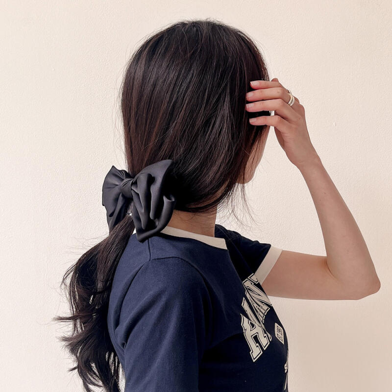 Silk 3-Tier Knot Hairpin (Black)