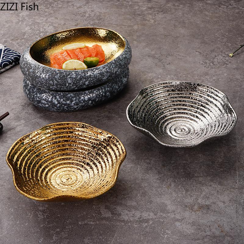 Creative Ceramic Sushi Plate Japanese Cuisine Tempura Sashimi Plate Hotel Restaurant Kitchen Decoration Tableware Dessert Plate