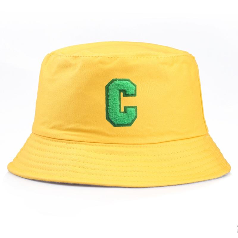 Neuer Eimerhut Fischerhut mit Buchstaben C für Männer und Frauen