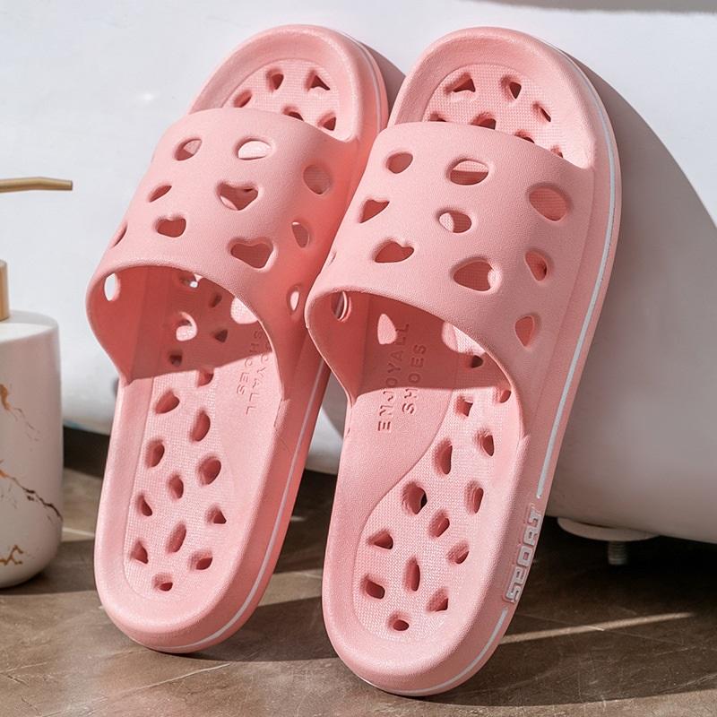 

Летние тапочки большого размера с нескользящей подошвой, быстросохнущие, полые, для дома, с толстой подошвой 39 розовый