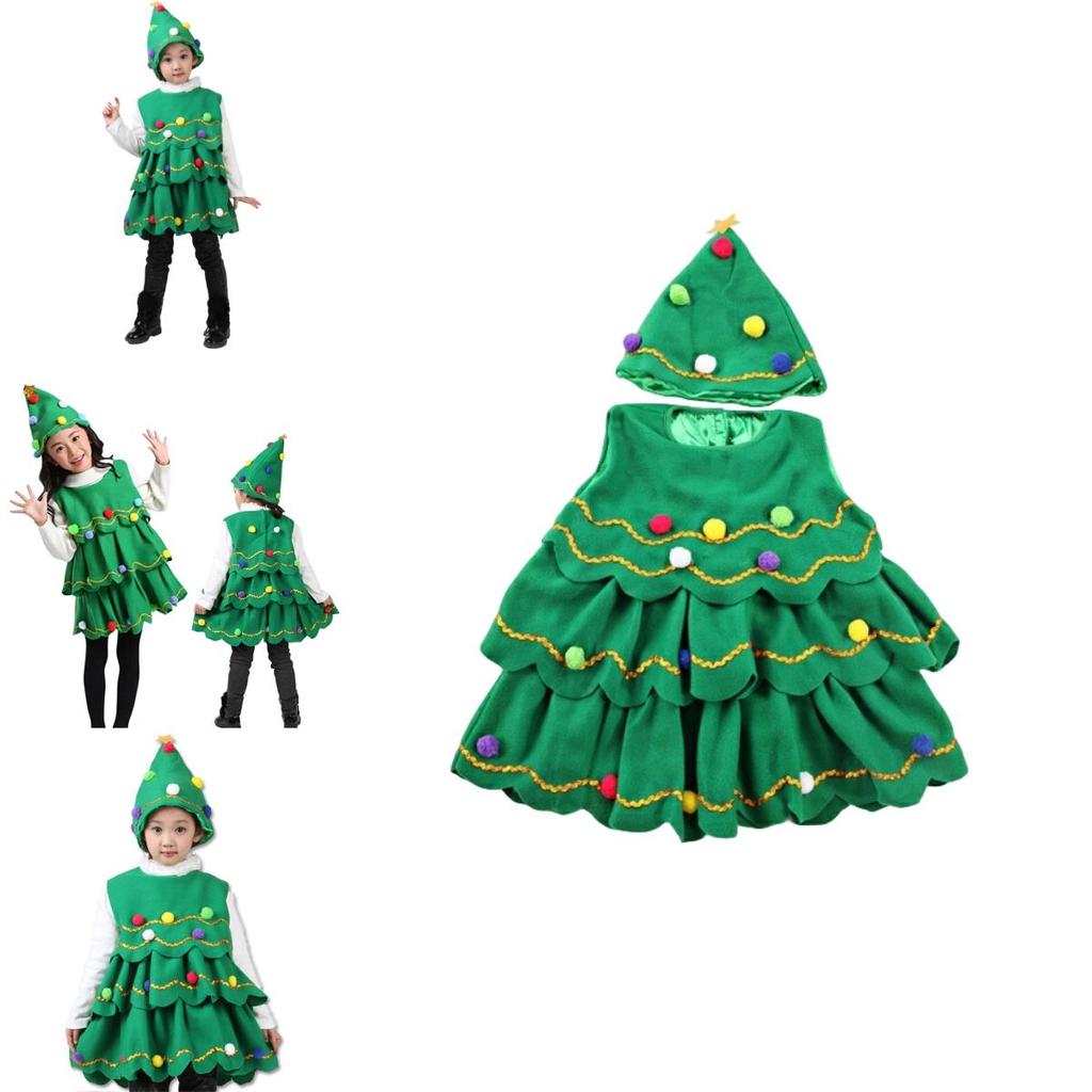 Christmas Tree Costume For Kids And Adults Authentic Striped Outfit For Cosplay