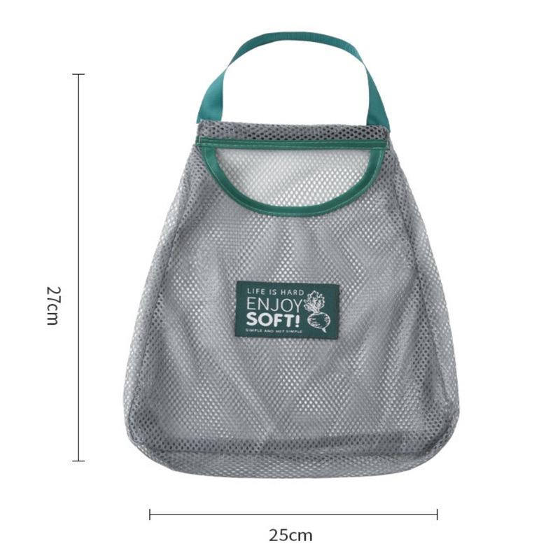 

1pc Reusable Hanging Mesh Produce Bags Portable Breathable Net Bags for Fruit Vegetable Garlic Onion Potatoes Storage