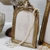 Classical Photo Frame Jewelry Showcase Flannel Lined Resin Construction Earring Necklace Holder For Home Retail Use
