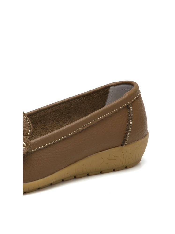 Summer Soft Wedge Leather Shoes for Middle-Aged and Elderly Women – Breathable Design