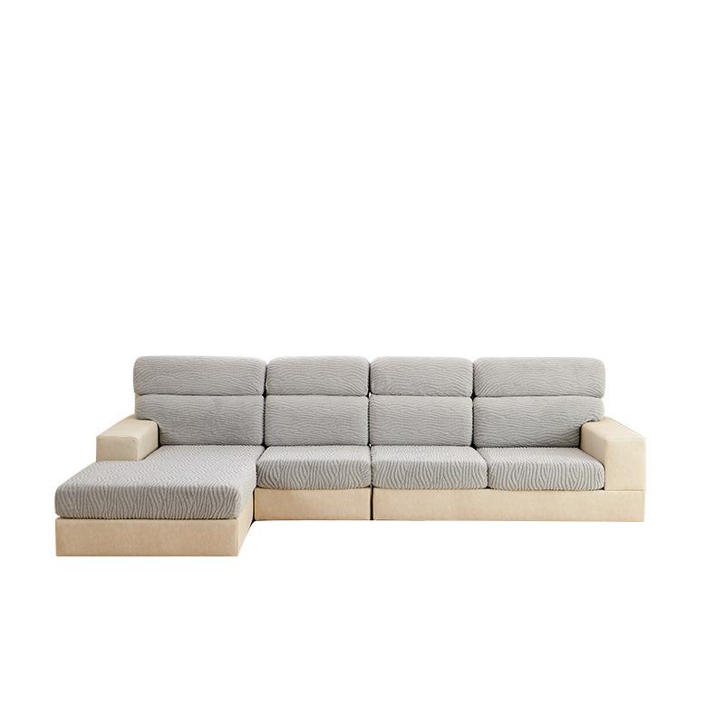 Plush Sofa Cover Full Package Lazy Elastic Non-slip Sofa Cover Cover Hats Backrest Cushion Towel Cover Cloth Thickened
