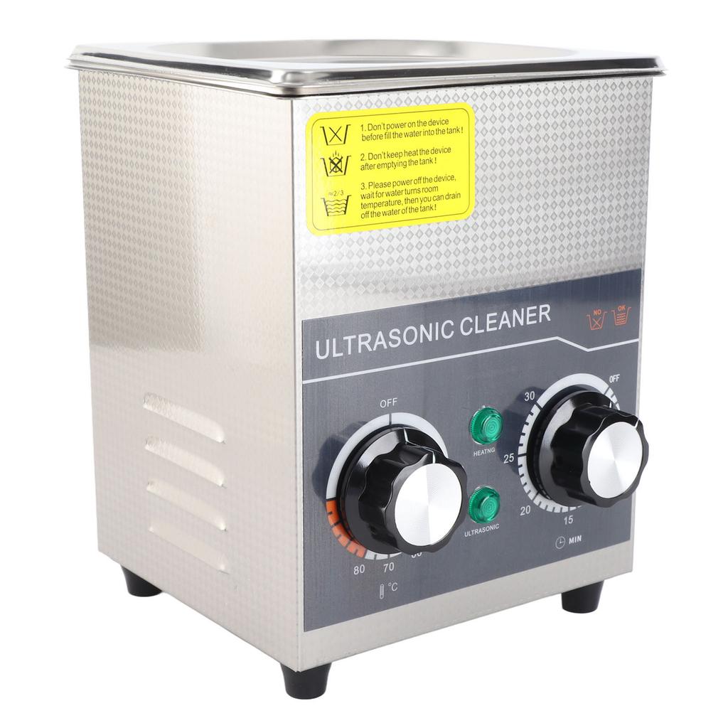 2L Ultrasonic Cleaner Knob Adjust Stainless Steel Industrial Heating Cleaning MachineAU Plug 220V