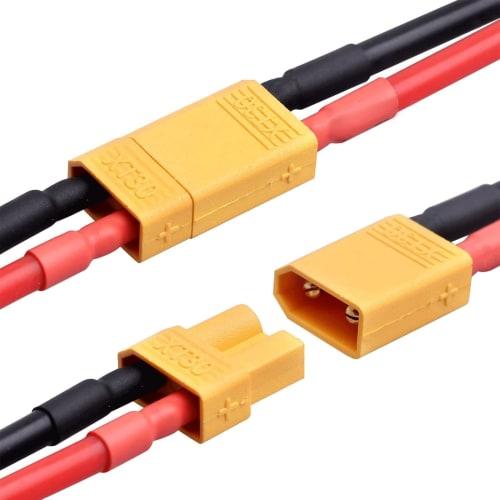 CowGoldChild XT30 Connectors, 10-Piece Male and Female Plug Adapter, 150mm 16AWG with Silicone Wire for RC Model Cables, RC Drones, and LiPo Batteries
