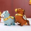 Zodiac Pony Plush Keychain Soft Stuffed Animal Cartoon Horse Pendant Birthday Gift for Girls Boys Friends Family