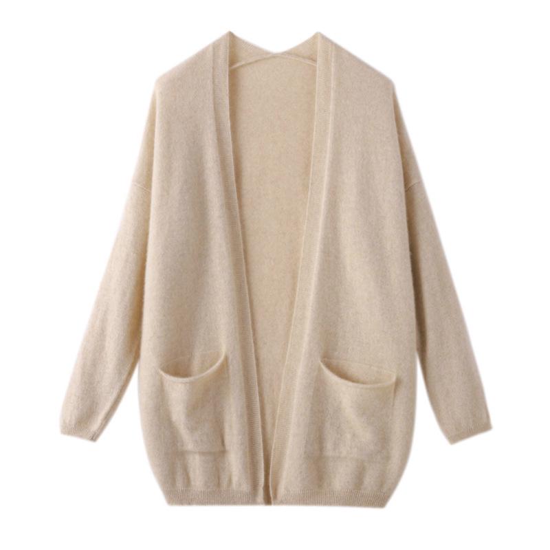 Autumn 2023 Women's Pure Wool Buttonless Cardigan Sweater