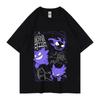 Pok É Mon Pocket Monsters Geng Gui Gleicher Stil Gedrucktes Kurzarm-T-Shirt für Männer und Frauen Trendig Cartoon Locker
