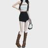 2024 Women's Summer High-Waist Irregular Stretch Skirt with Drawstring