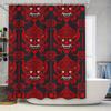Red And Black Monster Shower Curtain With Gothic Design Halloween Decor For Bathroom Waterproof Fabric Home Dcor Accessories!