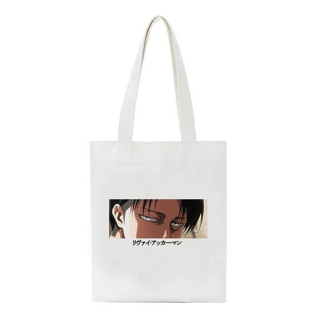 

Холщовая сумка в стиле аниме «Атака Титанов», новая женская сумка большой вместимости, японская повседневная сумка-шоппер, Harajuku, готическая женская сумка на плечо 24*26cm