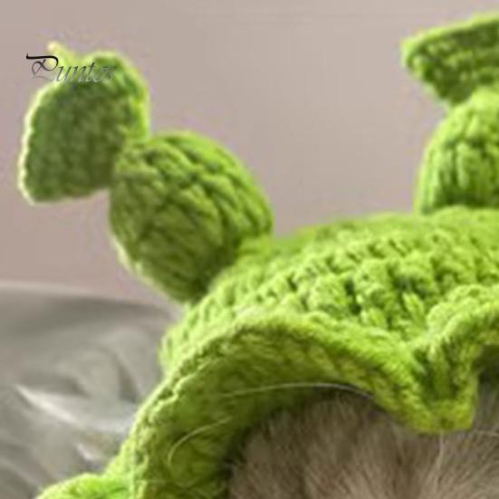 Chihuahua Knit Beanie Knitted Pet Hat Handmade Crochet Frog God of Wealth Costume Dog Cap Accessory Winter Warm for Small Cats Dogs Animal Headgear