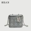 Ladies Messenger Bag Korean Version Fashion One-Shoulder Simple Denim Small Square Bag